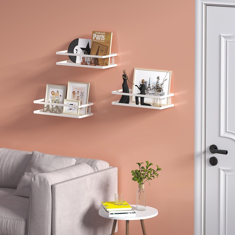 PUSDON Hanging Storage Baskets Organizer Wall Mount, Metal Wire Storage