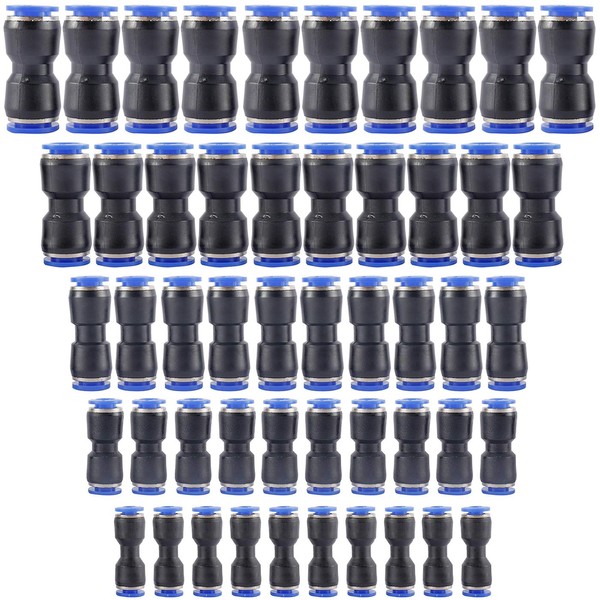 Toolly Straight Push Connectors, Quick Release Plastic Push to Connect