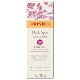 Burt's Bees Renewal Dark Spot Corrector With Natural Retinol Alternative and Vitamin C, Reduces Appearance of Dark Spots and Uneven Skin Tone, 98.6 Percent Natural Origin Skin Care, 1 fl. oz. Bottle