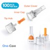 ONE-CARE Pen Tips 31G x 8mm, 100 Count, Twist-On Design