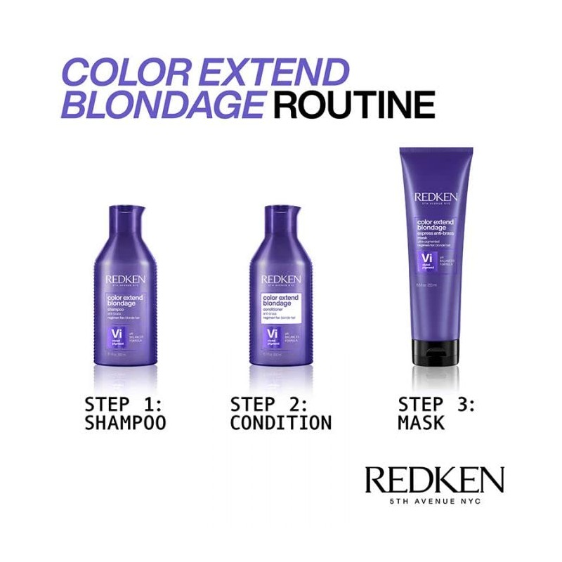 Redken Colour Extend Blondage Kit Anti-Yellow Shampoo 300 ml Conditioner