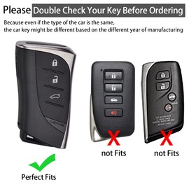 UTFT-17 For LEXUS Key fob Cover,Soft TPU Full Protection Cover,gold Keychains,for LEXUS RX Is ES GS LS NX RS GX LX RC LC Smart Key Black