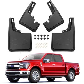 XWQZ 4PCS Mud Flaps Compatible with Ford F150 2025 Accessories,Full Set Front and Rear Tire Mud Flaps for F150 Splash Guards Exterior Accessories 2021 2022 2023 2024,All Weather No Drilling Required