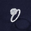 1CT S925 Sterling Silver Round Cut Promise Ring Flower Ring