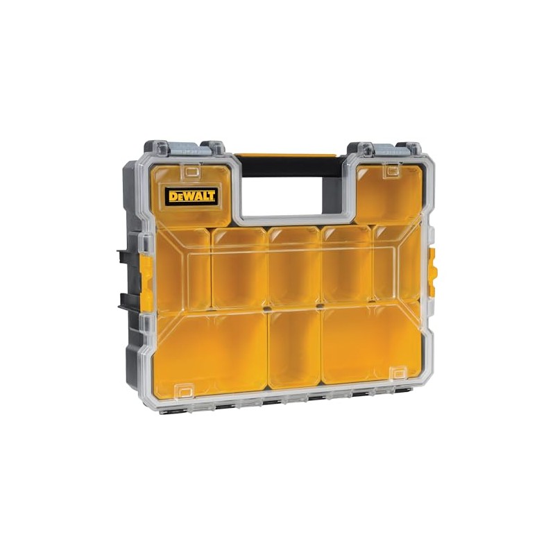 DEWALT Small Parts Organizer, Hardware Storage Box with Removable Dividers,