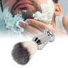 Beard Foam Brush Fine Synthetic Bristles Stainless Steel Fast Dry