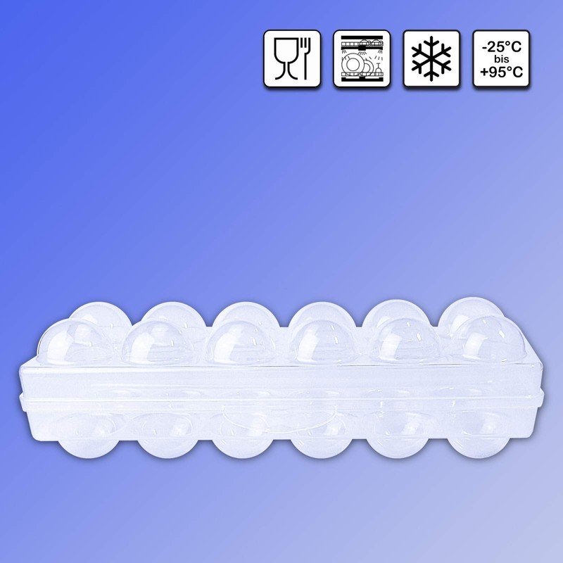 Egg Box Plastic Transparent 27 x 9 cm