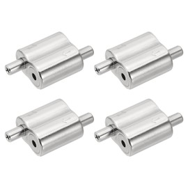 PATIKIL 30x30x18mm Wire Rope Clips, 4Pcs Zinc Alloy Wire Rope Cable Clamps for 2-3mm Wire Adjustable Wire Connector Wire Lock Rope Fittings for Hanging Wire, Nickel Color