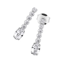 Smart Jewel Ohrhänger Mit Kristallsteinen, Silber 925 Weiss, Onesize 925 Sterling Silber