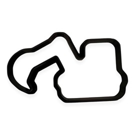 Excavator Construction Cookie Cutter with Easy to Push Design, for Baby Showers, Work Events, and Birthday Celebrations (4 inch)