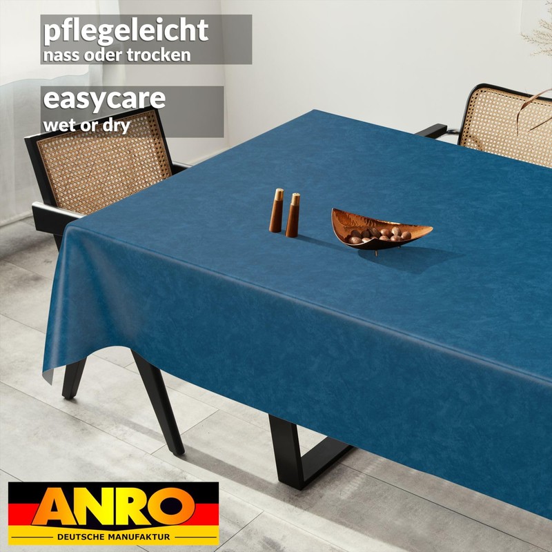 ANRO Oilcloth Tablecloth Wax Tablecloth Washable Garden Tablecloth Round Oval