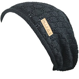 m.i.r.o.s Chris Long Beanie Hat in 6 Colours - Handmade Knitted Hat for Men and Women (Unisex), black