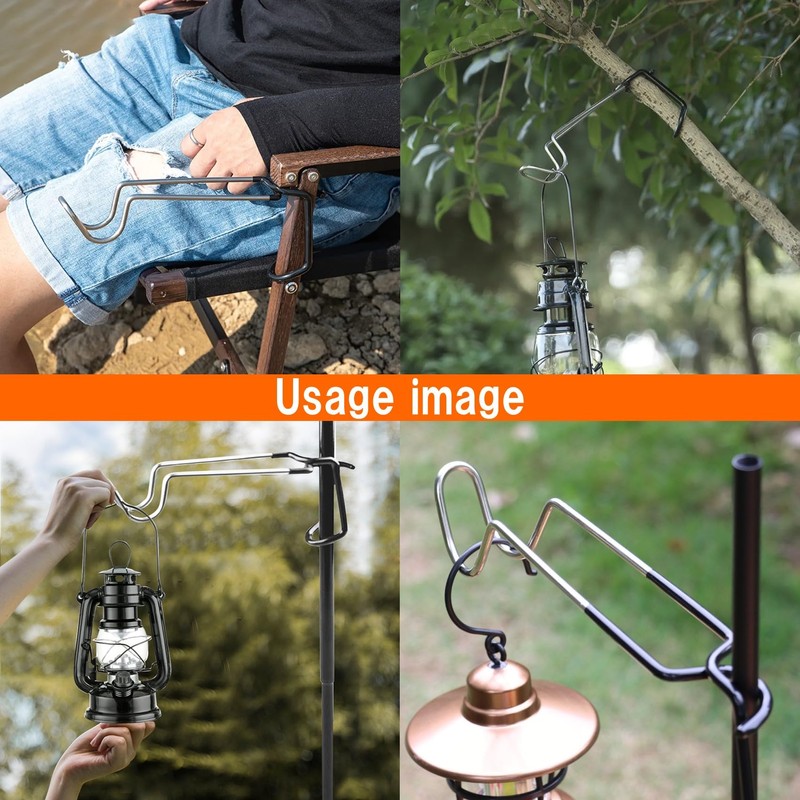 NOELAMOUR Lantern Hanger Lantern Hooks 2 Pole Hooks Outdoor Camping