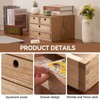Kirigen Wood Desktop Storage Cabinet/Workspace Document Office necessity Organizer with
