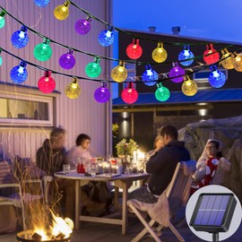 Lezonic Lezonic Solar lichterkette au?en wetterfest, 30 LED lichterkette garten 8 Modi Au?er/Innen lampions solar au?en fr Garten, B?ume, Hochzeiten, Partys, Weihnachten usw (Mehrfarbig)