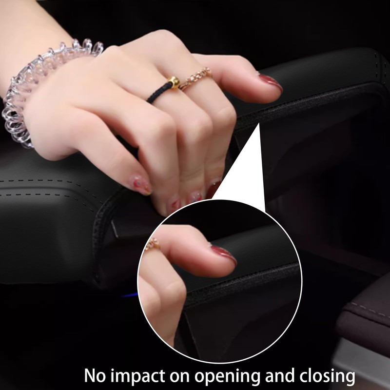 faccaibbg Armrest Cover for Hyundai Santa Fe 2013-2017 (Black), Waterproof