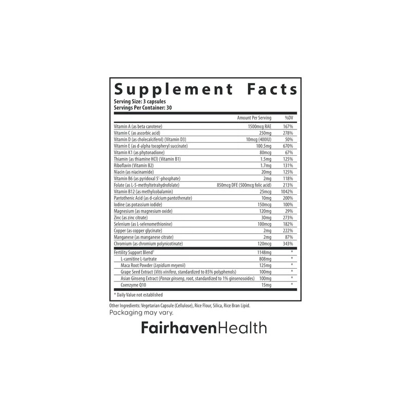 Suplemento De Fertilidad Masculina 90 Caps Importado Sin Sabor
