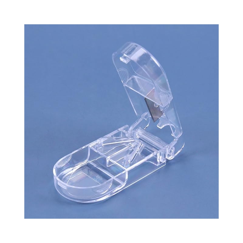 anglerholics Pill Cutter, Pill Splitter with Blade and Storage Compartment
