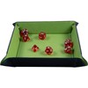 shibby Foldable Dice Tray Faux Leather Green 22 x 22