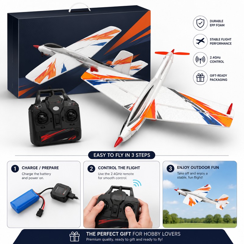 4CH Brushless RC Airplane for Indoor & Park Flying –