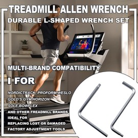 yeeluzan Treadmill Allen Wrench Set, 2-Piece L-Shaped + Z-Shaped Wrenches for Treadmills, Fits Most Treadmills, Multiple Sizes for Versatile Assembly & Maintenance