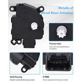 604-241 HVAC Air Heater Blend Door Actuator Compatible with Ford F-150 Expedition Escape C-Max & Lincoln Navigator & Mazda Tribute & Mercury Mariner Main - Mode Replace# 8L8Z19E616C YH1881