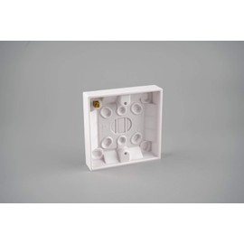 WK Electrical - Single Gang Pattress Box (Inside 16mm, Outside 19mm) with Earth