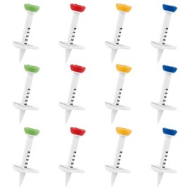 Lunarthos 12PC Golf Tees with Adjustable Height Markers, Multi - Color Golf Accessories for Accuracy & Precision Improvement