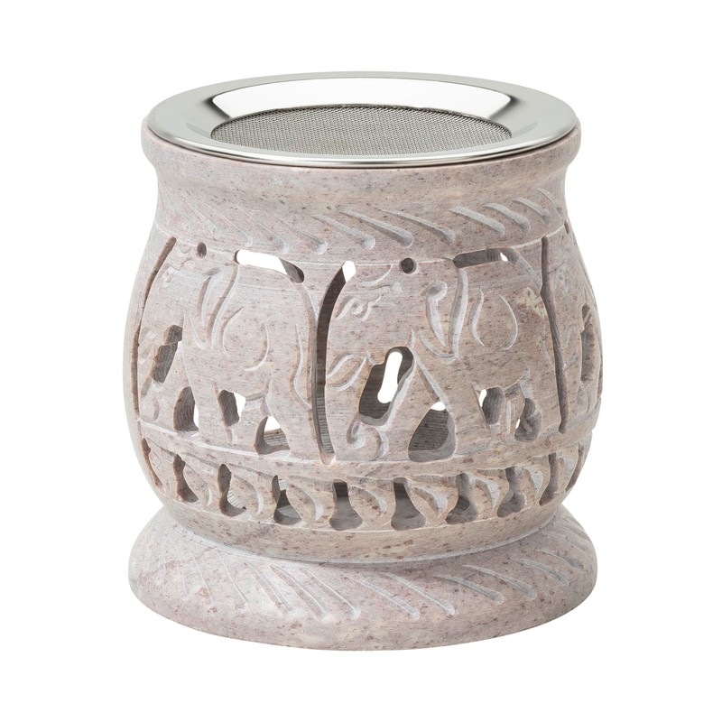 MaMeMi Smoking Warmer Made of Soapstone with Strainer [Height 8.5