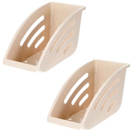 Paper Plate Dispenser, 10 Inch, 4 Pcs, Vertical Plate Holder for Cabinet, Plastic Dinner Plates Holder Organizer, Salad Dessert Plates Dish Storage for Countertop Kitchen Under Cabinet Space Saver