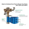 Post-Mount Sprinkler with Brass Impulse Head – Adjustable Watering Patterns,