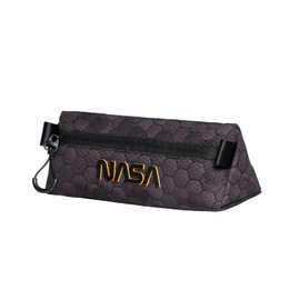NASA Neon Triangle Pencil Case - Black, black, Triangle Pencil Case Neon