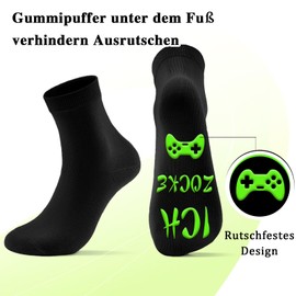 Funny Socks with Saying "Bitte Nicht Stören Ich Game" Gaming Socks Gifts for Gamers, Cool Socks Advent Calendar Men Filling Christmas Gifts for Men Teenagers Boys, Game.