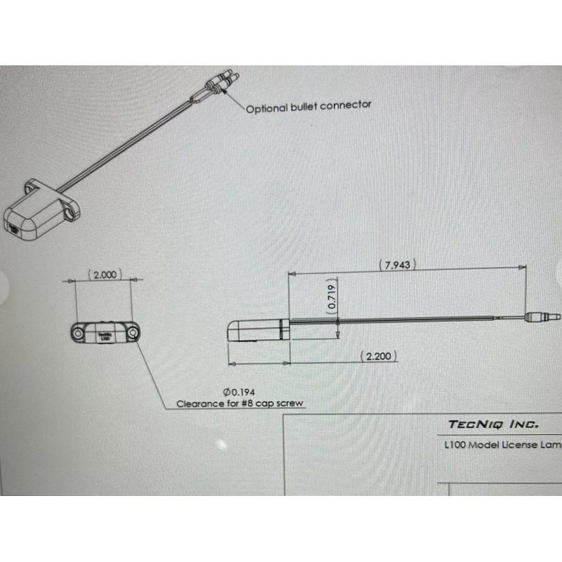 Tec Niq Inc LED Trailer License Plate Tag Light Tecniq