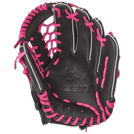 Zett BRGB35370Z Soft Baseball Glove Fine Play All-round, Black x Pink, Right Throw