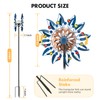 Solar Wind Spinner Retro Spinner, Waterproof Outdoor Metal Wind Sculpture