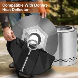 Heat Deflector Carry Bag for Solo Stove Bonfire Heat Deflector, Medium - Portable Fire Pit Bag Compatible with Bonfire Heat Deflector,Storage Case for Travel & Camping,Protective Accessory, Dia: 25.8”