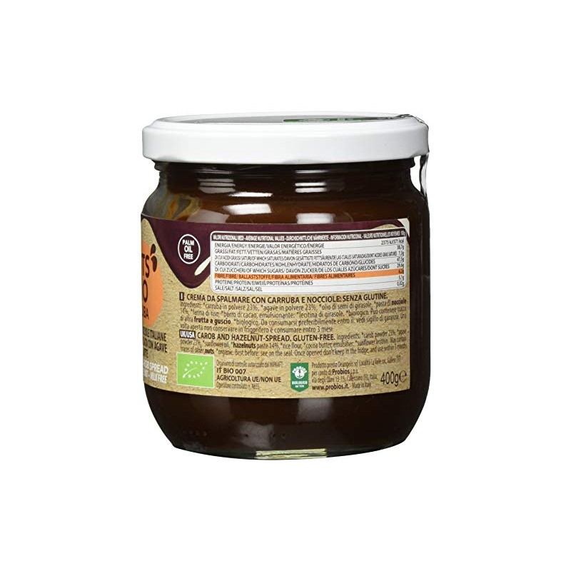 Probios Nuts Bio alla Carruba, senza Latte - 1 Pezzo