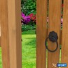 XFORT® Black Ring Gate Latch, Garden Gate Latch, Door Catch,