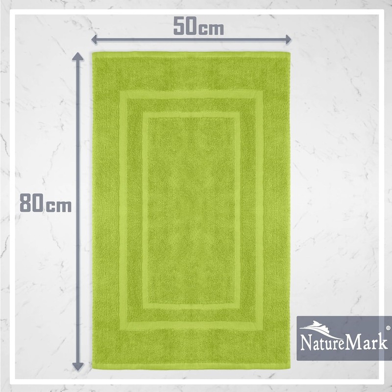 NatureMark Pack of 2 Terry Towelling Bath Mats, 50 x