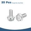 uxcell 25Pcs 5/16-18 x 5/8" Flanged Hex Head Bolts, 304