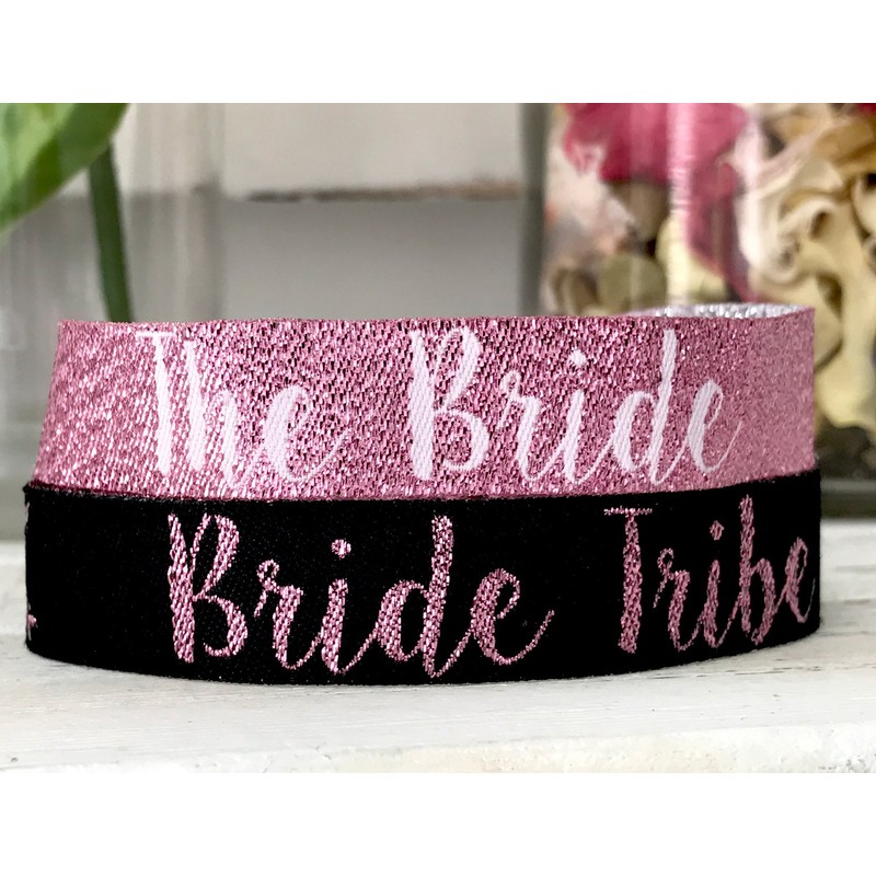 BRIDE TRIBE 'ROSE GOLD' Hen Party Wristbands (Pack of 10)