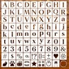 80 Pieces 3x3 Inch Alphabet and Number Stencil - Reusable
