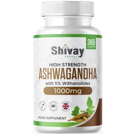 Ashwagandha + Lions Mane Bundle 1000mg per Tablet | Focus + Calm + Mental Performance + Brain Fog Natural Supplement | Vegan Tablets | Made in The UK by Shivay Herbals