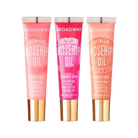 Ruby Kisses Ruby Kisses Broadway Lip Gloss Vita-Lip Tinted Lip Gloss Set, Non-Sticky Formula, Long-Lasting, Moisturizing, Soothing, Super Glossy 3pcs (Set 1)