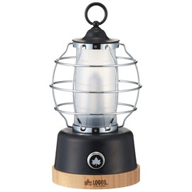 Logos Bamboo Cabin Lantern 74175020, Black, Approx. Width 4.9 x Depth 5.3 x Height 9.1 inches (12.5 x 13.5 x 23 cm)