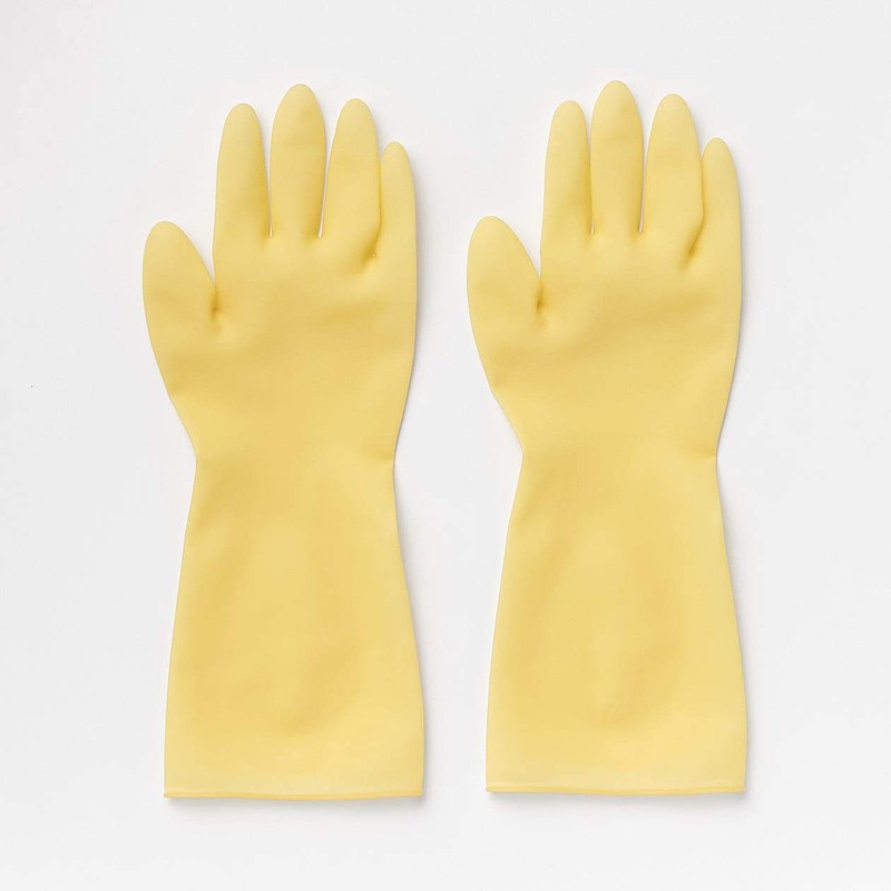 MUJI Natural Rubber Gloves, Ambidextrous M, Pack of 6, 82577136