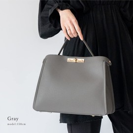 VITAFELICE One Handle 2-Way Shoulder Bag (M) Women inb-90028p, gray, F