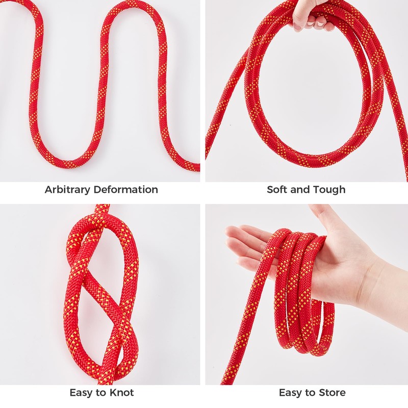 1/2 Inch 200ft Double Braided Polyester Arborist Rope, Heavy Duty