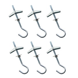 Guifeng 6PCS Metal Hooks 90mm Ceiling Plane Expansion Screws Spring Toggle Wing Bolt Plasterboard Ceiling Hooks Orchid Hook Fitting Hanger Wall Ceiling Mounting Used for Fixing Hanging Flags Lamps